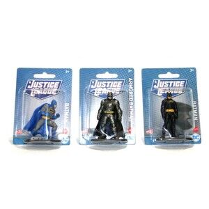 Mattel DC Justice League Batman Armored Micro Toy Cake Topper Lot 3 Figures 3"